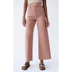 Zara Blush Wide-Leg Jeans